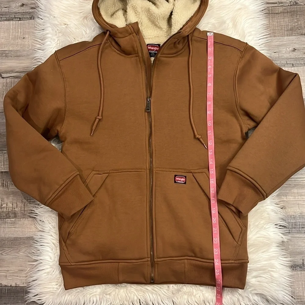 Wrangler Workwear water repellent sherpa fleece lined hooded work jacket S